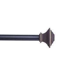 Kenney Strafford Spring Tension Rod, 28 Inches to 48 Inches, Black