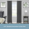 Kenney® 28"-48" Black Trumpet Standard Decorative Curtain Rod