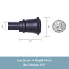 Kenney® 28"-48" Black Trumpet Standard Decorative Curtain Rod