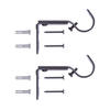 Kenney® 1" Black/Brown Adjustable Curtain Rod Mounting Brackets