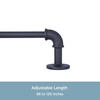 Kenney® 66"-120" Matte Black Bronn Industrial Decorative Curtain Rod
