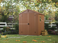 Keter® Darwin® 6 x 6 Outdoor Resin Storage Shed at Menards®