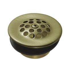 1-3/8 in. Bathtub Strainer Grid Drain Cover, Polished Brass