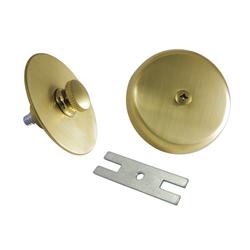 Kingston Brass Brushed Brass Bathtub Drain Stopper with Overflow Plate ...