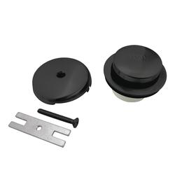 Kingston Brass Matte Black Easy Toe Touch Bathtub Drain Assembly at ...