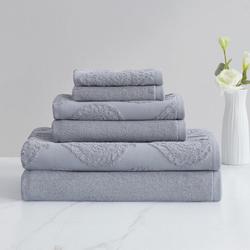 Yellowstone 4-Piece Cotton Gray Kitchen Towel Set, Rip Collection