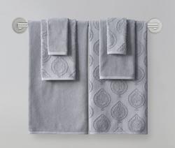 Cambria Hotels Bath Towel, 30x60 15.5 Lbs/dz White Grey Hems Case Of 36