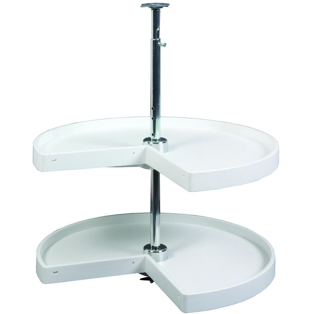 Knape & Vogt 2-Tier Plastic Pie-Cut Cabinet Lazy Susan Knape & Vogt 2-Tier Plastic Pie-Cut Cabinet Lazy Susan
