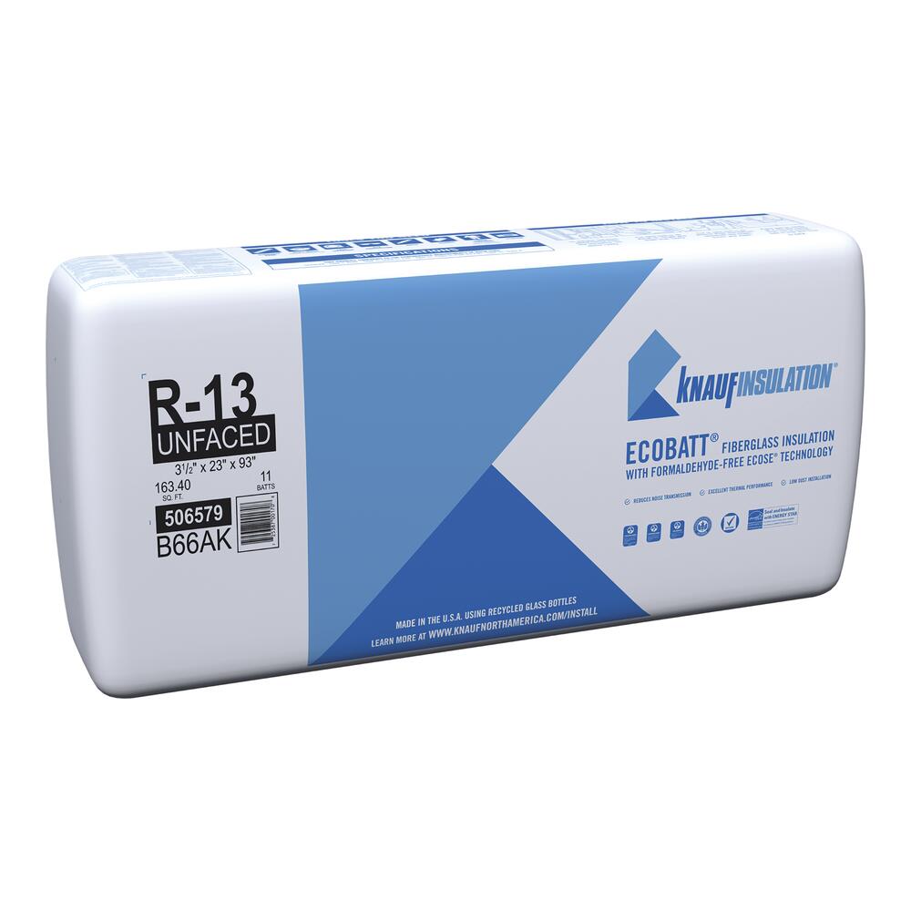 R-13 EcoBatt® Unfaced Fiberglass Insulation Batt 3-1/2 R-13 EcoBatt® Unfaced Fiberglass Insulation Batt 3-1/2