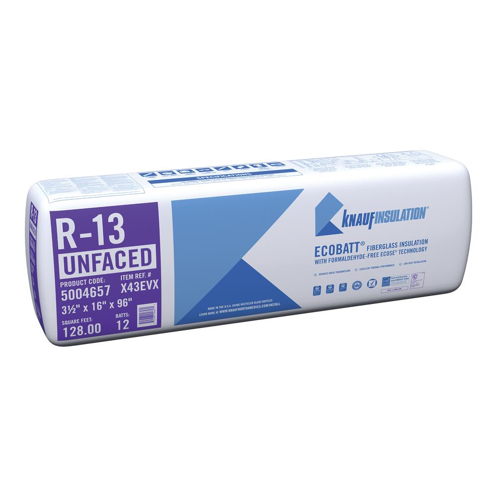 R-13 EcoBatt® Kraft Faced Fiberglass Insulation Batt 3-1/2