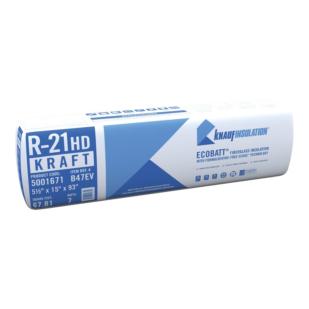R-15 EcoBatt® Kraft Faced Fiberglass Insulation Batt 3-1/2 R-15 EcoBatt® Kraft Faced Fiberglass Insulation Batt 3-1/2