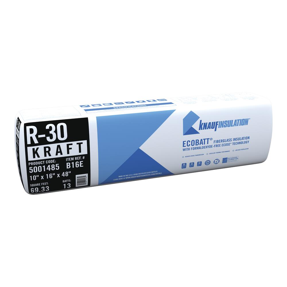 R-30 EcoBatt® Unfaced Fiberglass Insulation Batt 10 R-30 EcoBatt® Unfaced Fiberglass Insulation Batt 10