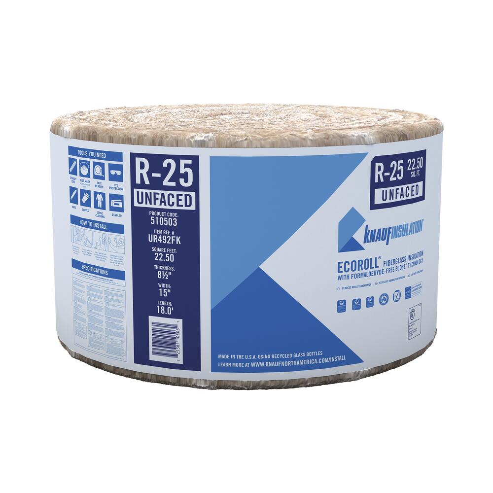 R-25 EcoRoll™ Unfaced Fiberglass Insulation Roll 8-1/2 R-25 EcoRoll™ Unfaced Fiberglass Insulation Roll 8-1/2