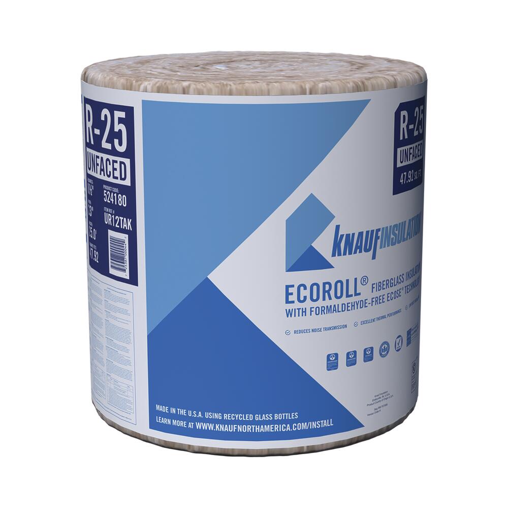 R-25 EcoRoll™ Unfaced Fiberglass Insulation Roll 8-1/2