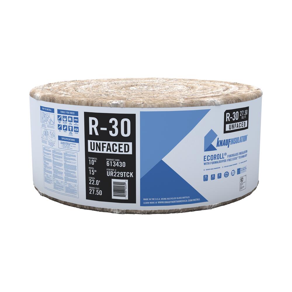 R-30 EcoRoll™ Unfaced Fiberglass Insulation Roll 10
