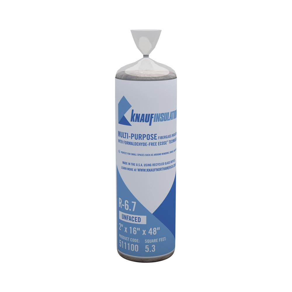 R-6.7 Multi-Purpose Unfaced Fiberglass Insulation Roll 2 R-6.7 Multi-Purpose Unfaced Fiberglass Insulation Roll 2