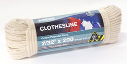 Clothesline, Diamond Braided Cotton, 7/32-In. x 200-Ft. - Long