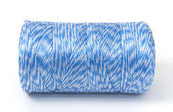 5/64 x 1500' Blue/White 2-Ply Twisted Polypropylene Tying Twine