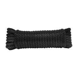 Richelieu Polypropylene Rope, Solid Braid, Black/White, 5/8 In. x 200 Ft.