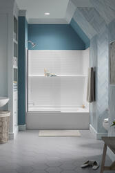 Sterling® Traverse™ 60"W x 32"D x 60-1/4"H White Bathtub Wall Surround (4-Piece) at Menards®