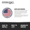 Sterling® Ensemble™ 60"W x 30"D x 16"H White Bathtub with Right Drain