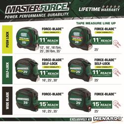 Masterforce® Force-Blade™ 25' Tape Measure at Menards®