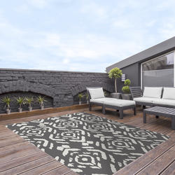 Korhani Kyle Cream/Brown 5' x 7' Patio Rug at Menards®