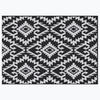 Korhani Jastin Charcoal/White 5' x 7' Patio Rug
