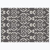 Korhani Jastin Charcoal/White 5' x 7' Patio Rug