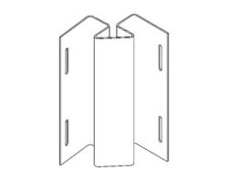 10' White Steel Inside Corner Trim at Menards®