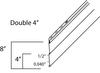 Cedar Creek™ Double 4" x 12' 6" White Vinyl Siding