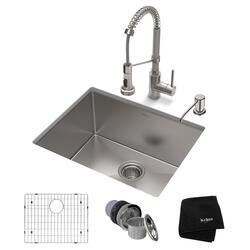Kraus® Standart Pro All-In-One Undermount 23" Stainless Steel Single ...