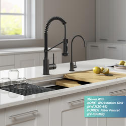 Kraus Bolden Touchless One-Handle Pull-Down Matte Black Kitchen Faucet ...