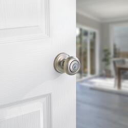 Kwikset® Juno Satin Nickel Entry Door Knob with SmartKey® at Menards®