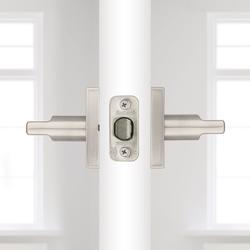 Kwikset® Halifax Hall & Closet Passage Door Lever in Satin Nickel