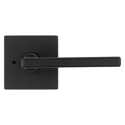 Kwikset® Halifax Bed & Bath Privacy Door Lever in Matte Black at