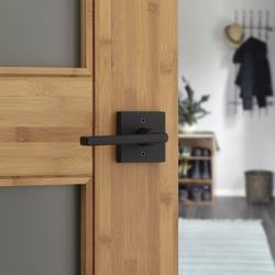 ブラックM2枚2401 Kwikset® Halifax Passage Door Lever in Matte Black at Menards®
