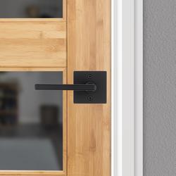 Kwikset® Halifax Hall & Closet Passage Door Lever in Matte Black