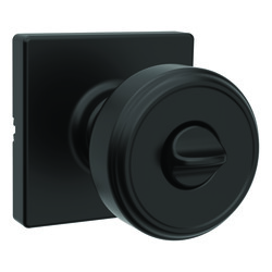 マッシュルーム Kwikset® Maven Matte Black Square Privacy Door Knob at Menards®