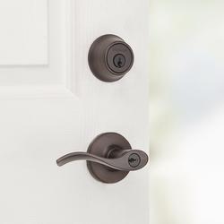 Kwikset® Balboa Venetian Bronze Entry Lever and Single Cylinder Door ...