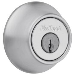 Kwikset 665-S Double Cylinder Deadbolt Lock - SmartKey Re-keyable, Satin Chrome, 1" Throw, Adjustable Backset