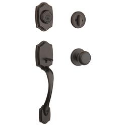 Kwikset® Belleview Single Cylinder Handleset w/Cove Knob featuring SmartKey Security™ in Venetian Bronze