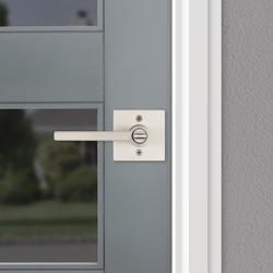 Kwikset® Halifax Entry Door Lever with SmartKey™ in Satin Nickel