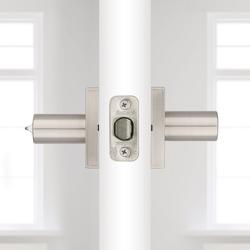 Kwikset® Halifax Entry Door Lever with SmartKey™ in Satin Nickel