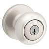 Kwikset® Cove Keyed Entry Knob featuring SmartKey Security™ featuring Microban in Satin Nickel