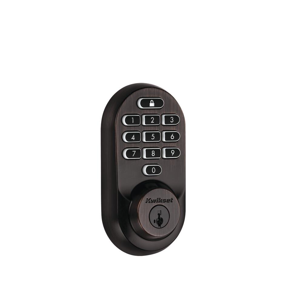 Kwikset® HALO Venetian Bronze Wi-Fi Keypad Electronic Door Deadbolt with SmartKey Security™