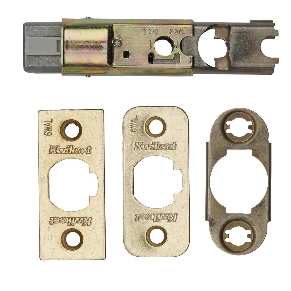 6 Way Adjustable Plain Latch in Polished Brass