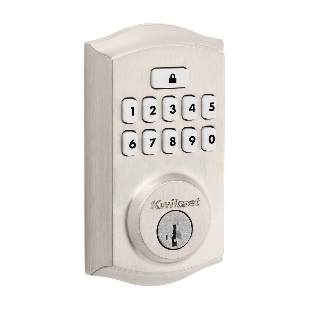 Kwikset® 260 Satin Nickel SmartCode® Traditional Electronic Deadbolt with SmartKey Security™