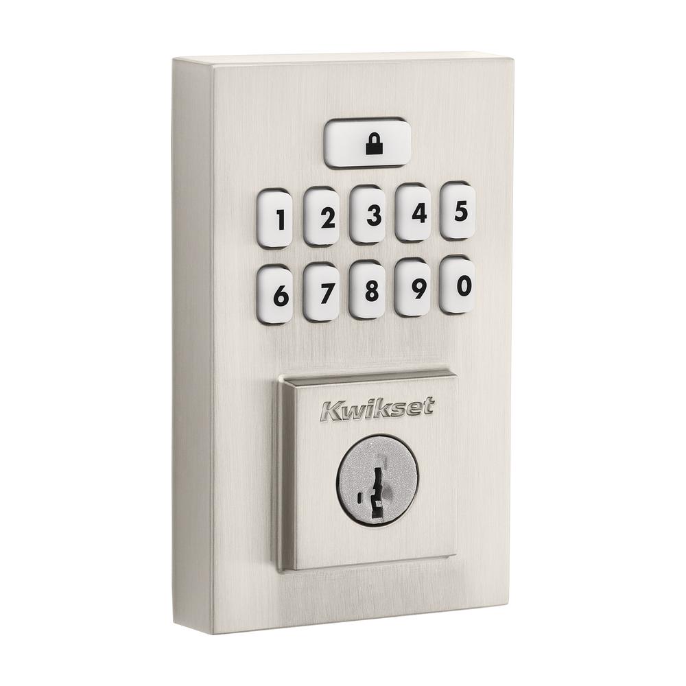 Kwikset® 260 Satin Nickel SmartCode® Contemporary Electronic Deadbolt with SmartKey Security™