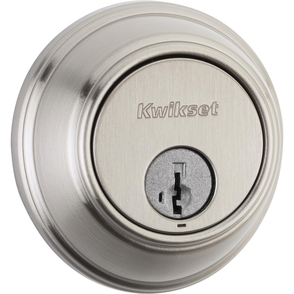 816 Series Satin Nickel Single Cylinder Key Control Deadbolt featuring SmartKey Security